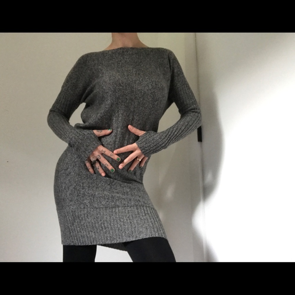 Moda International Charcoal Grey Sweater Dress - Picture 9 of 14